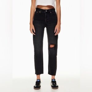 Levi's wedgie straight Jeans slightly distressed frayed hem casual linger sz 23